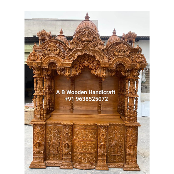 Beautiful Handcarved Sevan Wood Mandir