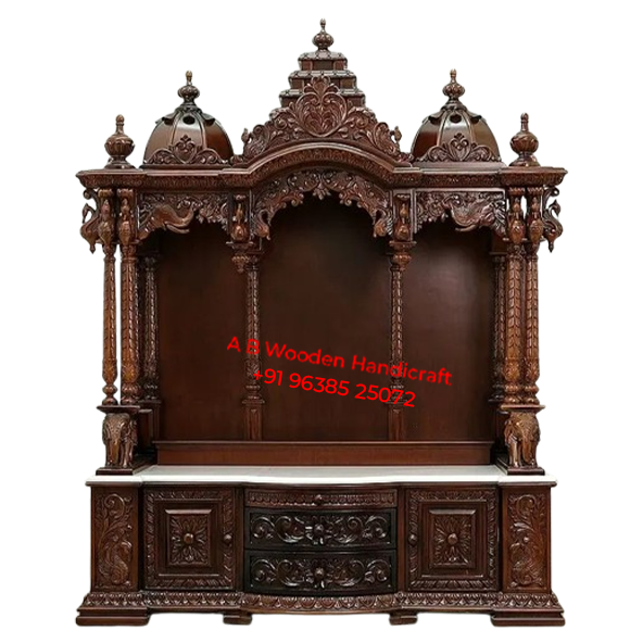 Indian Wooden Temple Mandir with Doors