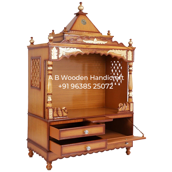 Beautiful Carved Golden Teakwood Temple